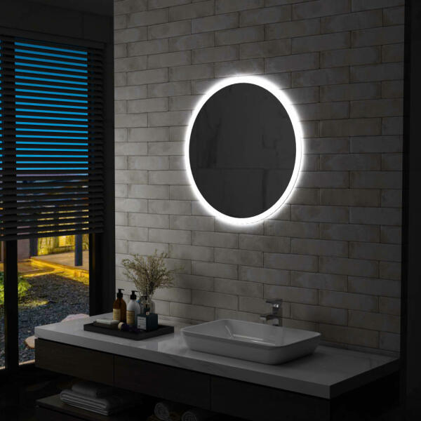 vidaXL Oglindă cu LED de baie, 70 cm (144724) - comfy (Oglinzi) - Preturi