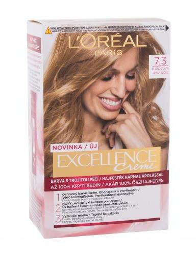 L'Oréal Excellence Creme Triple Protection vopsea de păr 48 ml pentru femei  7, 3 Natural Golden Blonde (Vopsea de par) - Preturi