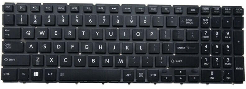 Lenovo Tastatura Laptop, Toshiba, Satellite C55-C-1E3, iluminata, fara  rama, neagra, us (TOS22iusblack-NQ24) (Parti calculatoare, laptop) - Preturi
