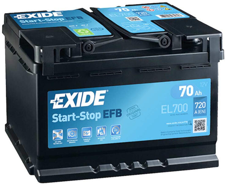 Exide Stop Start El700 70ah 7a Right El700 Acumulator Auto Preturi