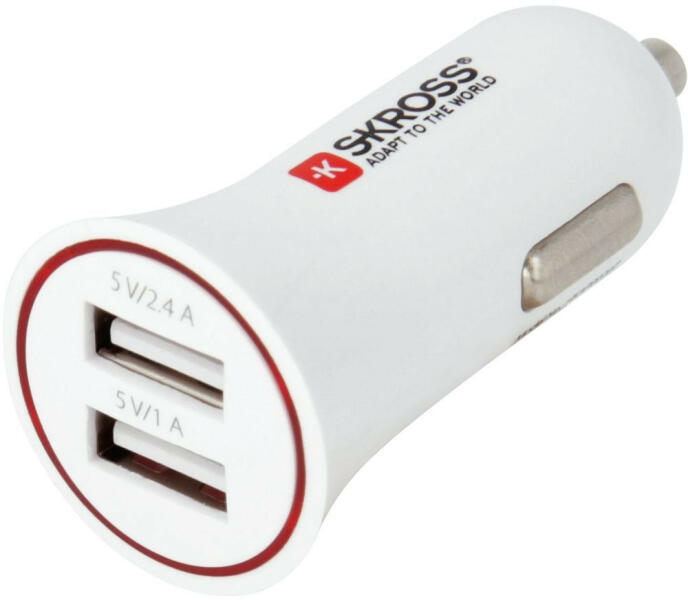 SKROSS duál autós USB töltő 2 (CARUSBDUAL3,4A) vásárlás, olcsó SKROSS duál autós  USB töltő 2 (CARUSBDUAL3,4A) árak, Kábel, csatlakozó akciók