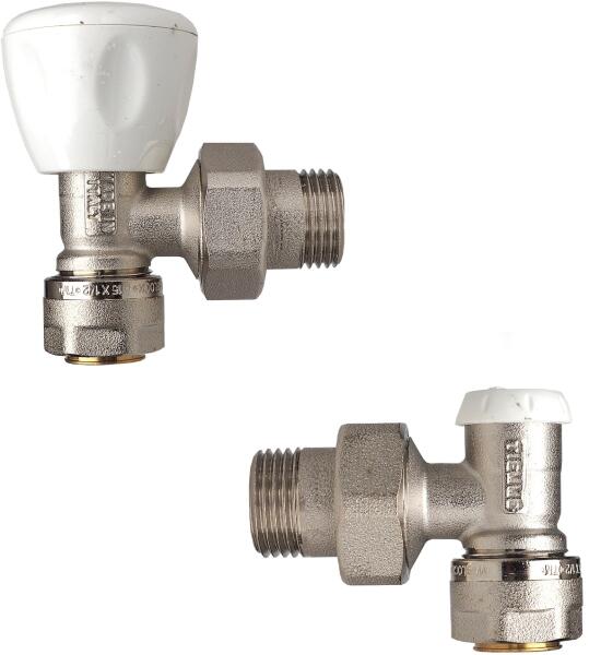 TIEMME Set robineti calorifer tur retur 1/2 pentru teava cupru 15 mm Tiemme  (Accesorii aer condiţionat şi încalzire) - Preturi