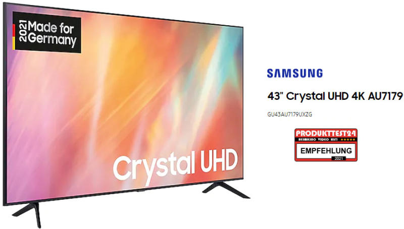 Samsung GU43AU7179 TV - Árak, olcsó GU 43 AU 7179 TV vásárlás - TV boltok,  tévé akciók