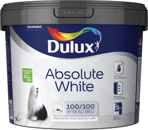 Vásárlás: Dulux Absolute White 9l Fehér Beltéri Falfesték Diszperziós festék,  beltéri falfesték árak összehasonlítása, Absolute White 9 l Fehér Beltéri  Falfesték boltok