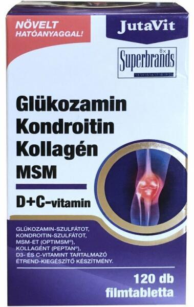 Reuma, ízületi problémák : Glükozamin-szulfát + Kondroitin-szulfát + MSM db, JutaVit