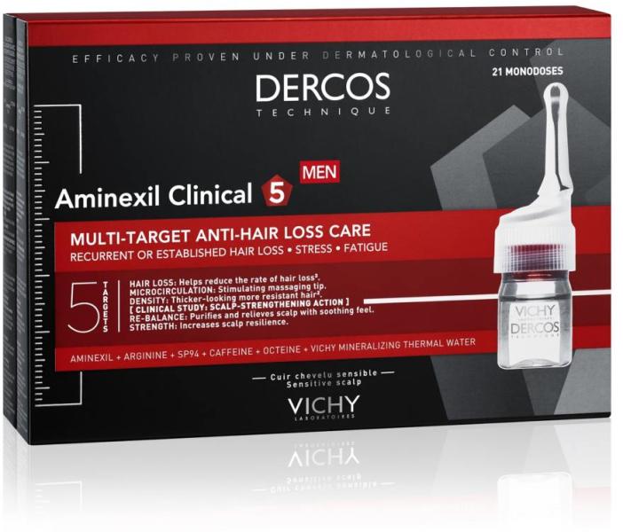 Dercos Aminexil Clinical 5 célzott ápolás hajhullás ellen 21x6 ml