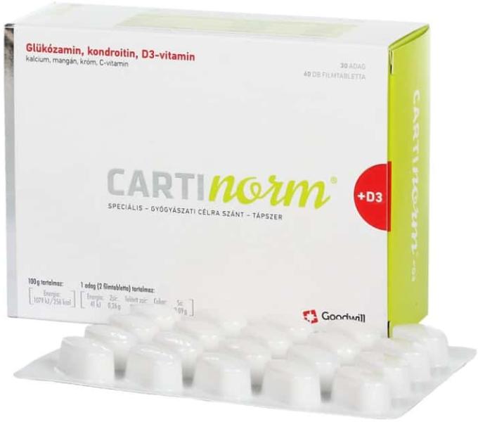 Vásárlás: Goodwill Pharma Cartinorm+D3-vitamin filmtabletta 60 db  Izületvédő készítmény árak összehasonlítása, Cartinorm D 3 vitamin  filmtabletta 60 db boltok
