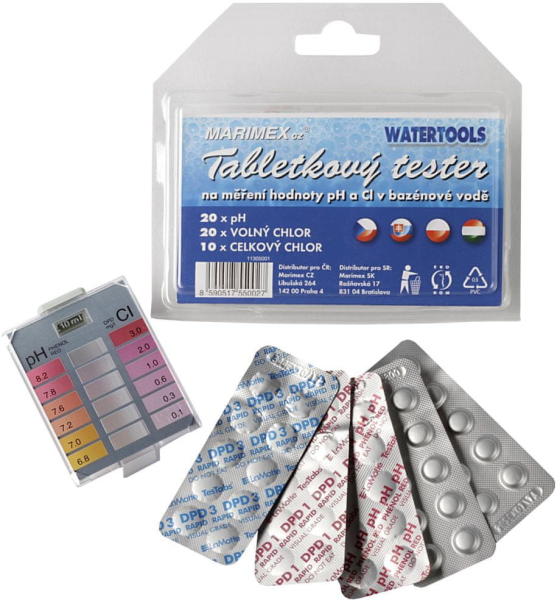 Tablettás teszter pH értékhez és klór koncentrációhoz (11305001)