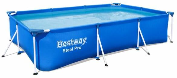Bestway Piscina supraterana cu cadru metalic Bestway Steel PRO,  Dreptunghiulara, 300 x 201 x 66 cm, 3300 L (Albastru) - evomag - 699,00 RON  (Piscina) - Preturi