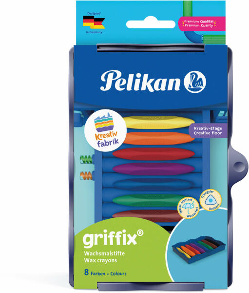Pelikan Creioane cerate si tavita PELIKAN Griffix Kreativ Fabric, 8  culori/set (Creion) - Preturi