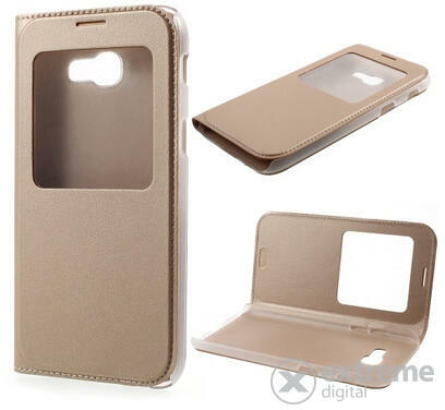 Samsung Galaxy A3 (2017) View Window Leather case gold