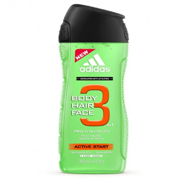 Hair & Body 3 Active Start Férfi tusfürdő 250 ml