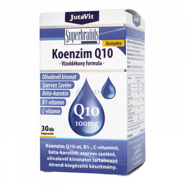 Vásárlás: JutaVit Koenzim Q10 vízoldákony formula 100 mg 30 db  Táplálékkiegészítő árak összehasonlítása, Koenzim Q 10 vízoldákony formula  100 mg 30 db boltok