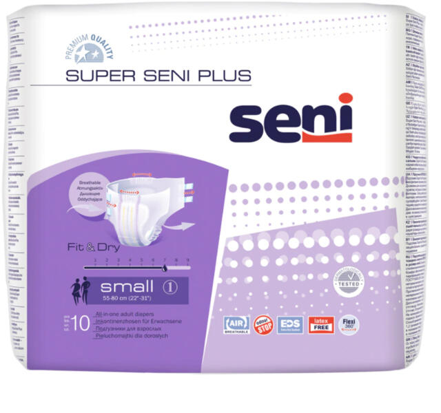 Vásárlás: SENI Super Plus Small felnőtt pelenka, 30 darab Gyógyászati  eszköz árak összehasonlítása, SENI Super Plus Small felnőtt pelenka 30  darab boltok