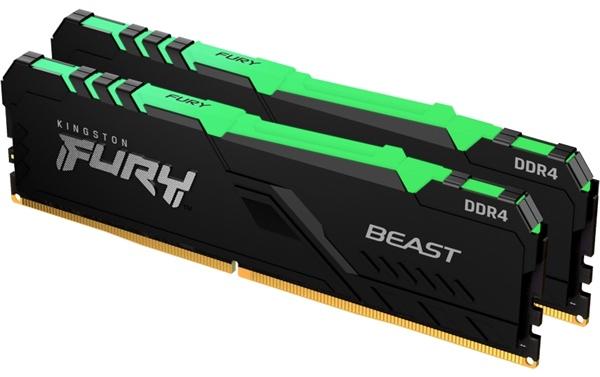 Kingston FURY Beast RGB 32GB (2x16GB) DDR4 3733MHz KF437C19BB1AK2