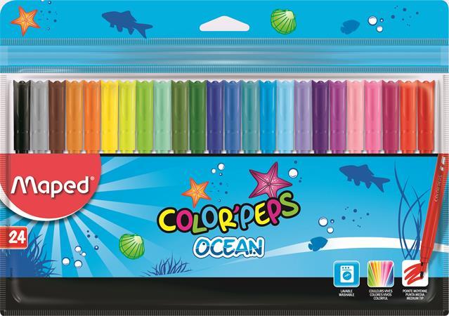 Vásárlás: Maped Color`Peps Ocean kimosható filctoll készlet 24 különböző  szín (IMA845722) Filctoll árak összehasonlítása, Color Peps Ocean kimosható  filctoll készlet 24 különböző szín IMA 845722 boltok