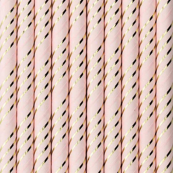 Szívószál papírból, light-pink 19, 5cm