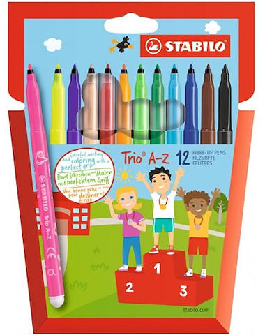 Vásárlás: STABILO Trio A-Z színes filctoll szett 12db-os (378/1-12-01)  Filctoll árak összehasonlítása, Trio A Z színes filctoll szett 12 db os 378  1 12 01 boltok