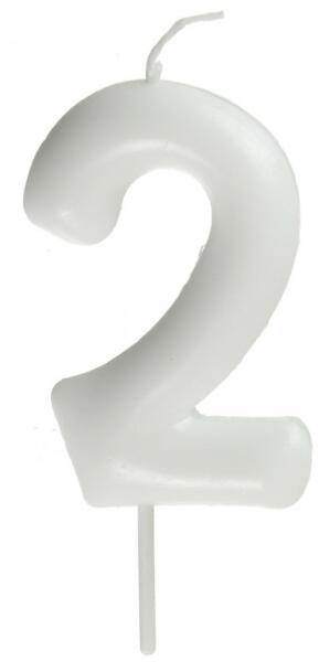 Fehér számgyertya - 2