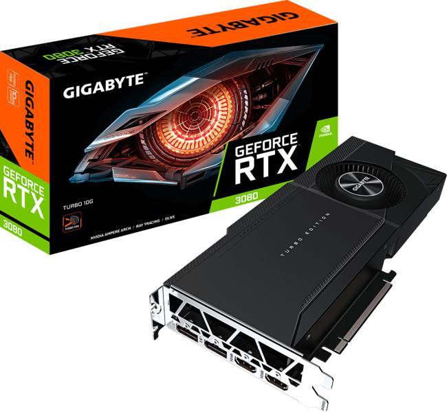 GIGABYTE GeForce TURBO RTX 3080 10GB GDDR6X 320bit LHR (GV-N3080TURBO-10GD  2.0) Placa video Preturi - GIGABYTE GeForce TURBO RTX 3080 10GB GDDR6X  320bit LHR (GV-N3080TURBO-10GD 2.0) Placa video Magazine
