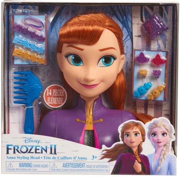 Disney Papusa Anna Frozen 2, Styling Head - Manechin pentru coafat cu  accesorii incluse (Papusa) - Preturi