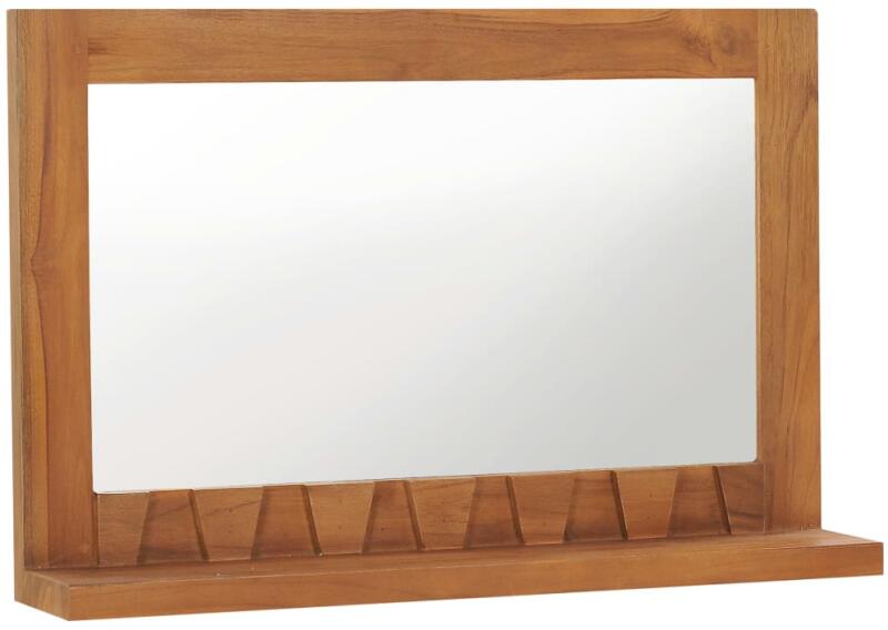 vidaXL Oglindă de perete cu raft, 60x12x40 cm, lemn masiv de tec (289071) -  vidaxl (Oglinzi) - Preturi