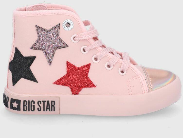 Big Star Детски високи кецове Big Star в розово (II374030) Детски обувки  Цени, оферти и мнения, списък с магазини, евтино Big Star Детски високи  кецове Big Star в розово (II374030)