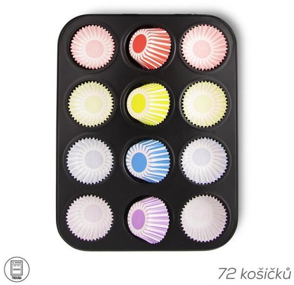 Sütőforma, fém MUFFIN 12 + papír kosár 72 db (123275)