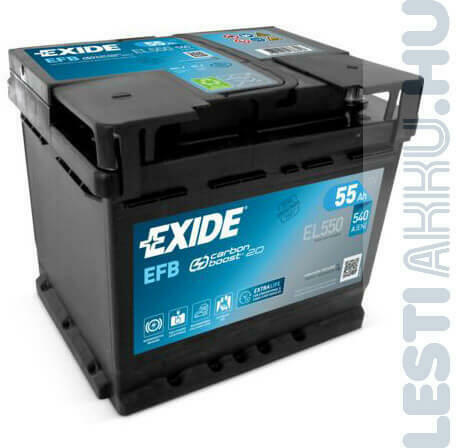 Exide Start Stop EFB 55Ah 540A (Acumulator auto) - Preturi