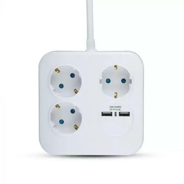 3 Plug + 2 USB 1,4 m (8799)