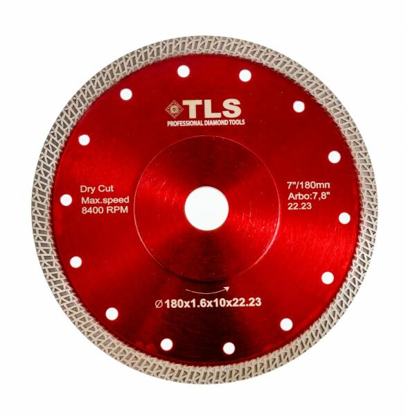 TLS K-PRO ultravékony gyémánt vágókorong d180x25, 4/22, 23x1, 6x10 mm
