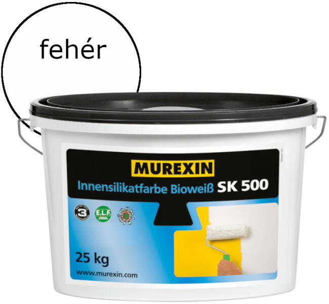 Vásárlás: Murexin SK 500 Bioweiß Beltéri szilikát festék fehér 15 kg (8510)  Diszperziós festék, beltéri falfesték árak összehasonlítása, SK 500 Bioweiß  Beltéri szilikát festék fehér 15 kg 8510 boltok