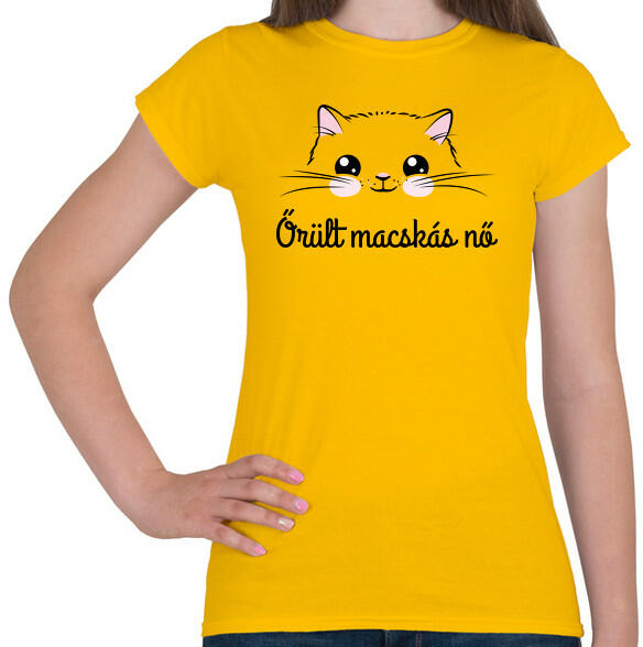 Vásárlás: printfashion Őrült macskás nő - Női póló - Sárga Női póló árak  összehasonlítása, Őrült macskás nő Női póló Sárga boltok