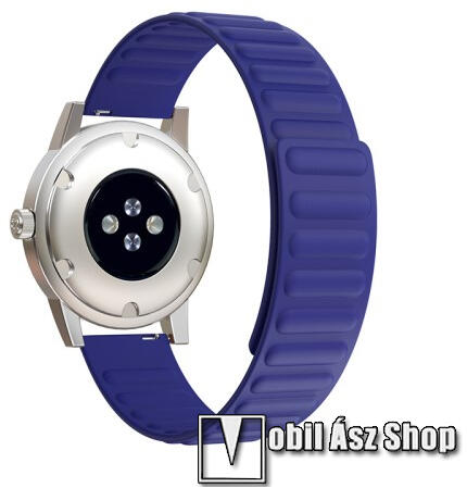 Vásárlás: Okosóra szíj - rugalmas, szilikon, mágneses - KÉK - 90mm+130mm  hosszú, 20mm széles - SAMSUNG Galaxy Watch 42mm / Xiaomi Amazfit GTS / Gear  S2 / HUAWEI Watch GT 2 42mm /