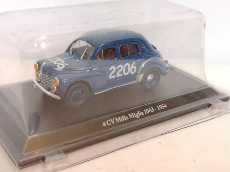 1954 Rar: Eligor-Renault 4 CV Mille Miglia 1063 top! azul 1:43 