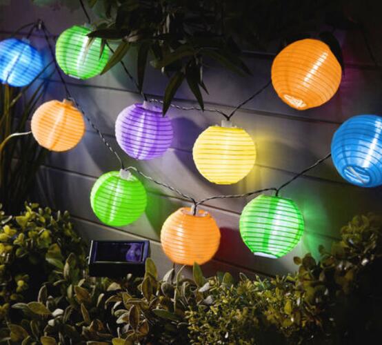Vásárlás: Szolár lampion fényfüzér - 10 db színes lampion, hidegfehér LED -  3, 7 m (glo-11227B) Kültéri lámpa árak összehasonlítása, Szolár lampion  fényfüzér 10 db színes lampion hidegfehér LED 3 7 m glo 11227 B boltok