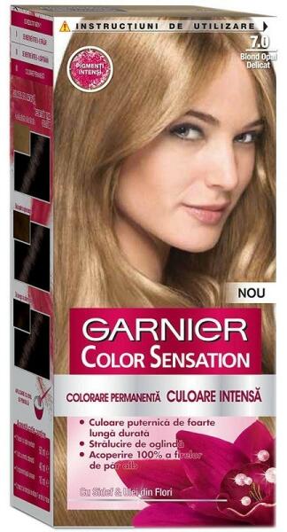 Garnier Color Sensation Vopsea de Par Permanenta cu Amoniac Garnier Color  Sensation 7.0 Blond Opal Delicat, 110 ml (LRMCSE0017) (Vopsea de par) -  Preturi