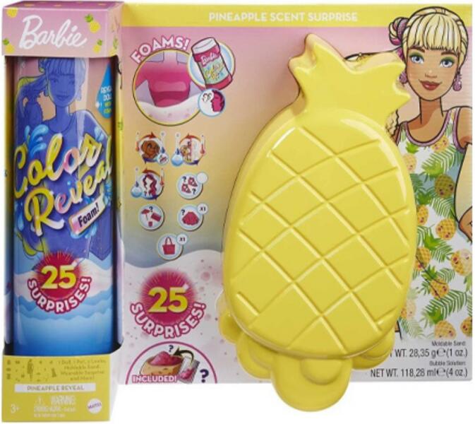 Vásárlás: Mattel Barbie: Color Reveal Nyári kalandok ananászos meglepetés  baba (GTR91/GTN17) Barbie baba árak összehasonlítása, Barbie Color Reveal  Nyári kalandok ananászos meglepetés baba GTR 91 GTN 17 boltok