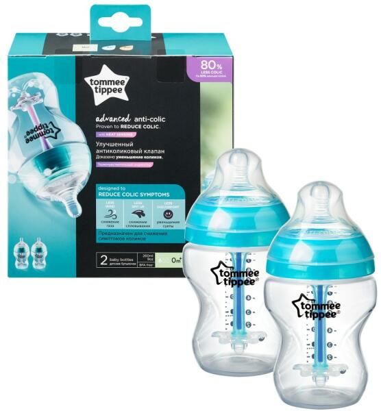 Closer to Nature Advanced Anti-Colic duo 2x260 ml türkiz