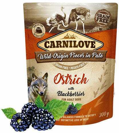 Adult Ostrich with Blackberries 300 g