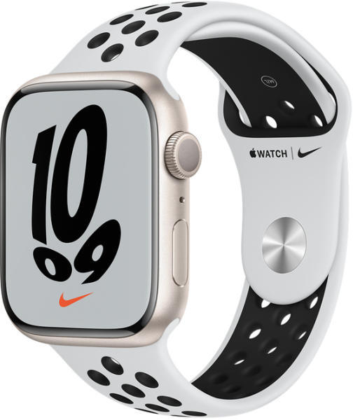 Apple Watch Nike Series 7 GPS 45mm (Smartwatch, bratara fitness) - Preturi
