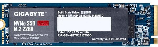 GIGABYTE 512GB M.2 PCIe GP-GSM2NE3512GNTD (Solid State Drive SSD intern) -  Preturi