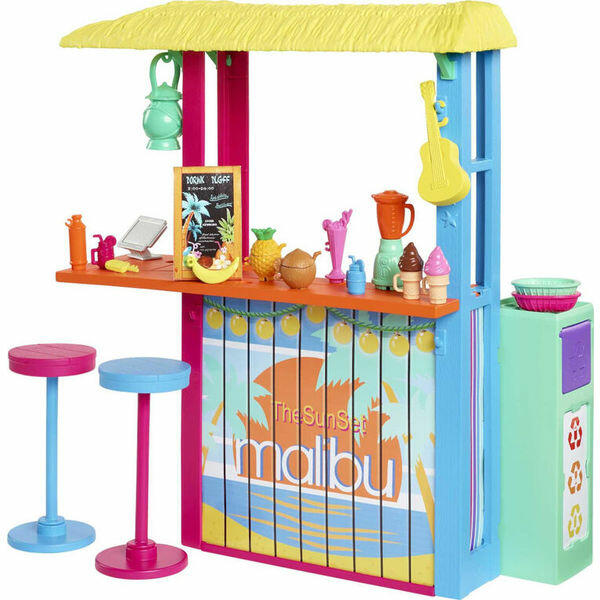 Barbie: Loves the Ocean Tengerparti koktélbár játékszett újrahasznosított műanyagból (GYG23)