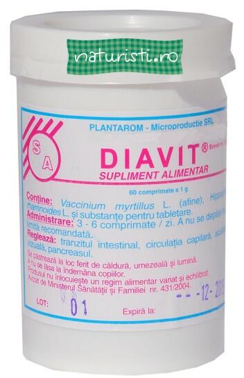 Plantarom Diavit 60cps - trateaza-ti diabetul (Suplimente nutritive) -  Preturi