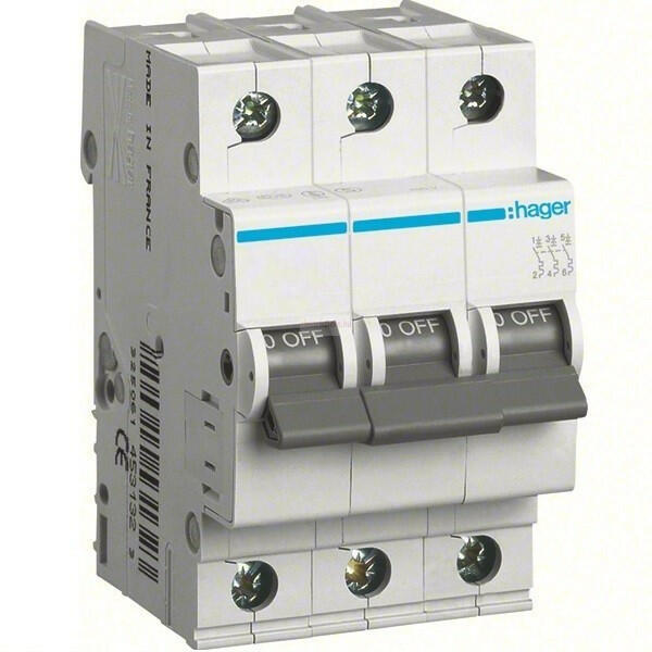 Vásárlás: Hager MB306, Kismegszakító 3P, 6A, B karakterisztika, 6 kA (Hager  MB306) (MB306A) Kismegszakító, szalagbiztosíték, fogyasztásmérő árak  összehasonlítása, Hager MB 306 Kismegszakító 3 P 6 A B karakterisztika 6 kA  Hager MB 306 MB 306 A boltok