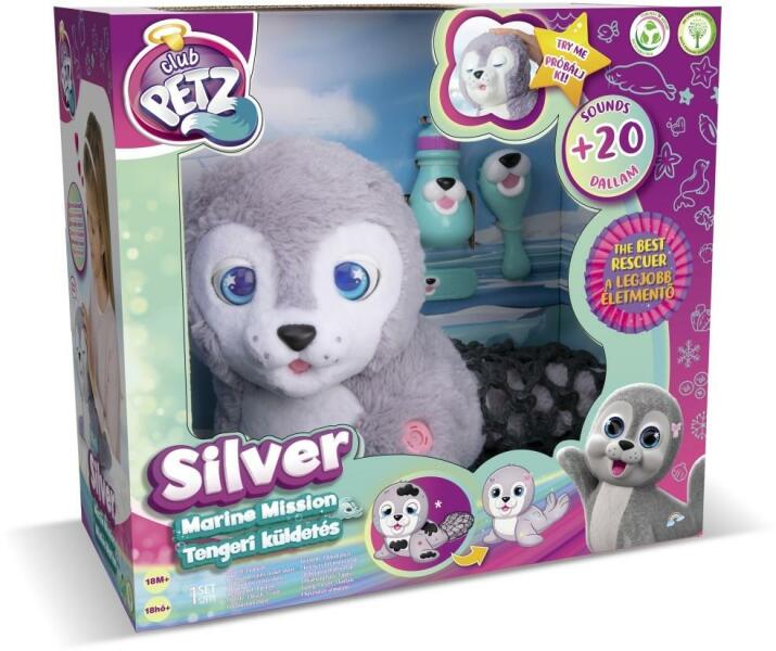 Club Petz - Silver Marine Mission interaktív bébi fóka (93164/60373)
