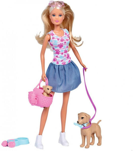 Steffi Love - Puppy Walk kutyasétáltatós baba (105733310)