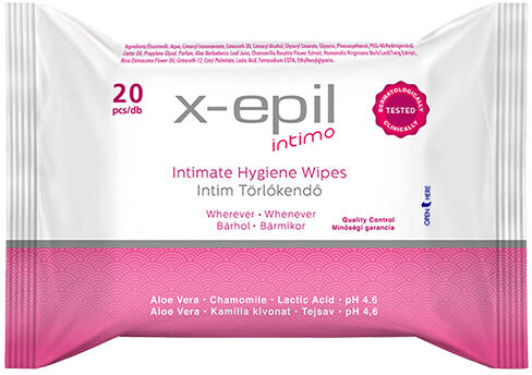 Vásárlás: X-Epil intim törlőkendő 20 db - mamavita Női higiéniai termék árak  összehasonlítása, X Epil intim törlőkendő 20 db mamavita boltok