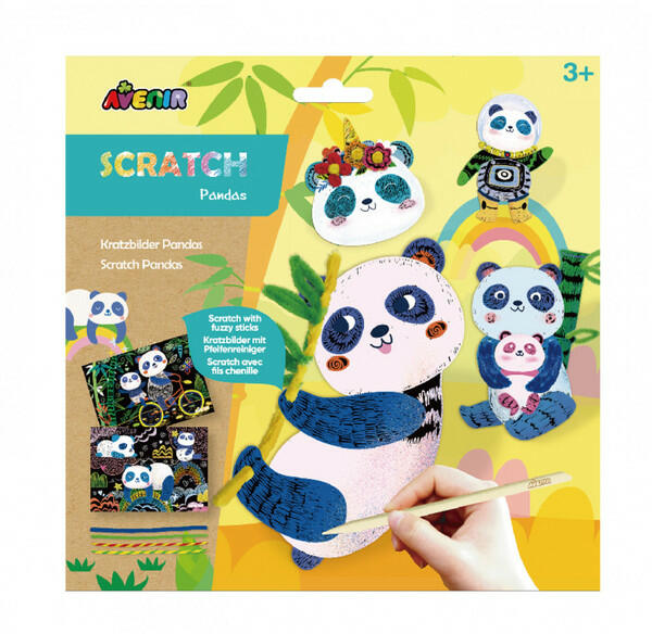 3D képkarckészítő szett - Fuzzy Panda macik (CH201723)