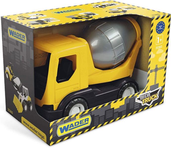 Tech Truck sárga betonkeverő 23cm (35363)